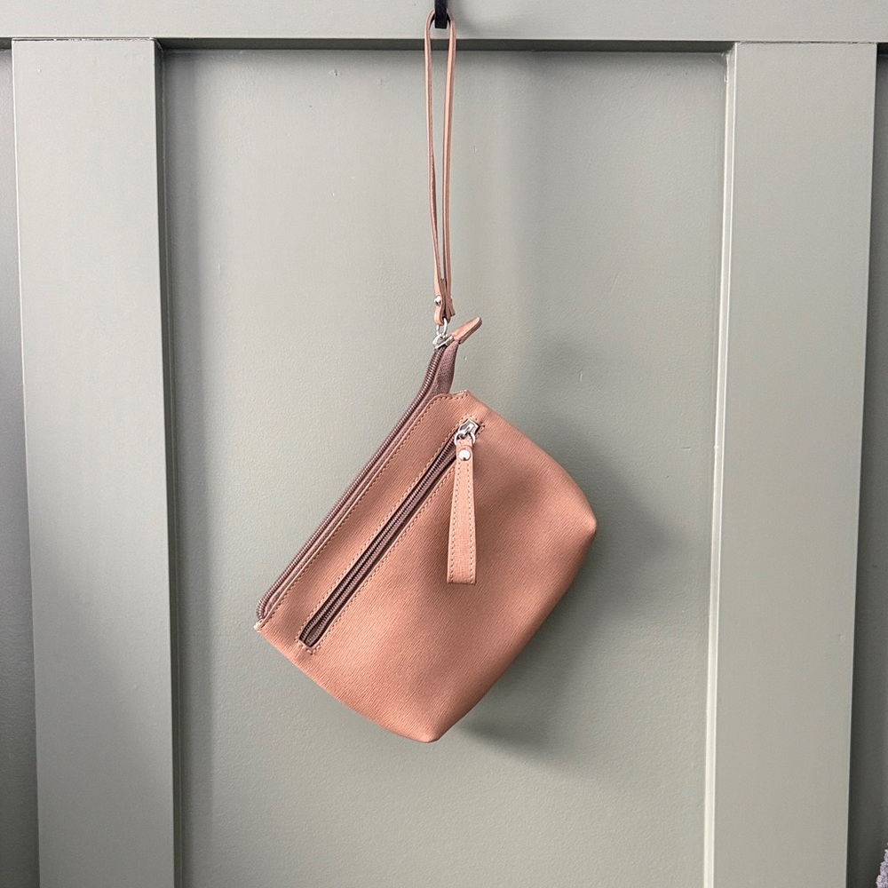 Chic Tan Wristlet Clutch - Genuine Leather